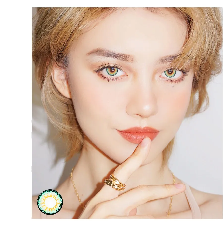 Красивые цветные контактные линзы для зрачков Женские разноцветные вечерние 14 5