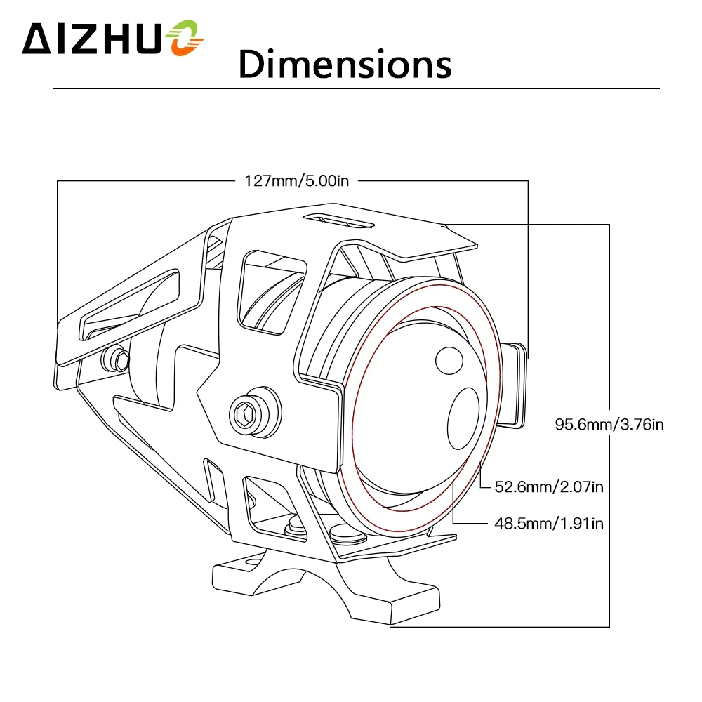 

Motorcycle Headlights U5 Headlamp Spotlights Fog Head Light For HONDA CB600 CB900F CB919 HORNET 250 XL1000 XL1000V VARADERO