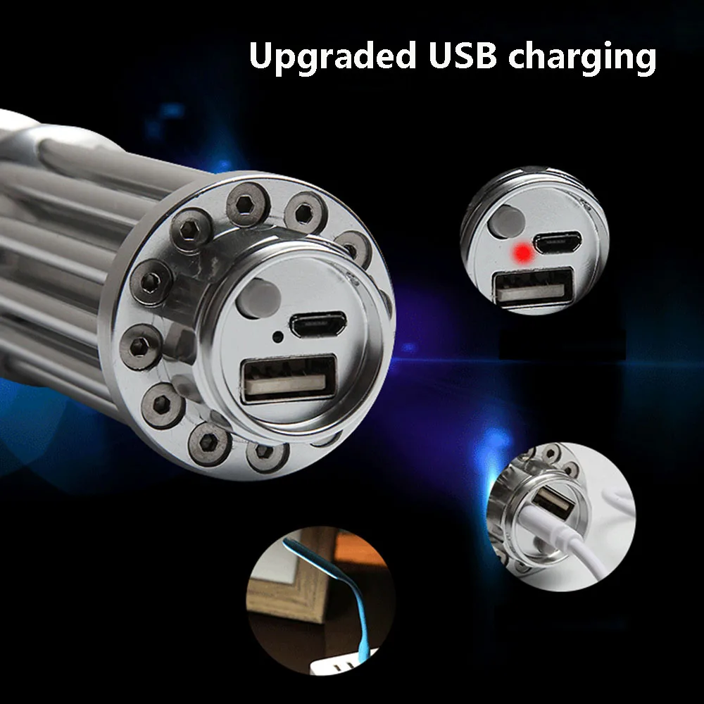 USB Перезаряжаемые самый мощный лазер формата Blue Ray указатели встроенный Батарея