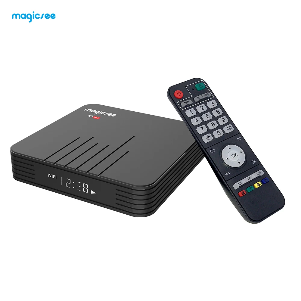 Приставка Смарт-ТВ Magicsee N5 Max Amlogic S905X3 4 + 64 ГБ Android 2020 Wi-Fi Bluetooth | Электроника
