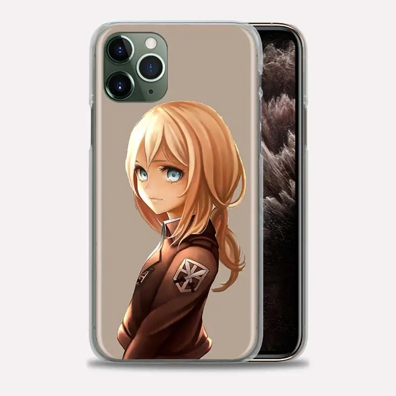 

Hard PC Phone Case for iPhone 12 11 Pro Max Cover for iPhone 7 Plus SE 2020 X XS XR 8 6 6S Shell Fundas Attack on titan Anime