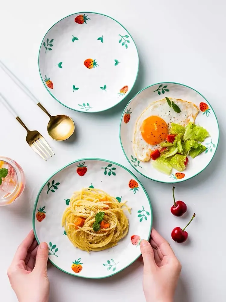 Классические Тарелки и блюда серии клубника миски комбинированная керамическая