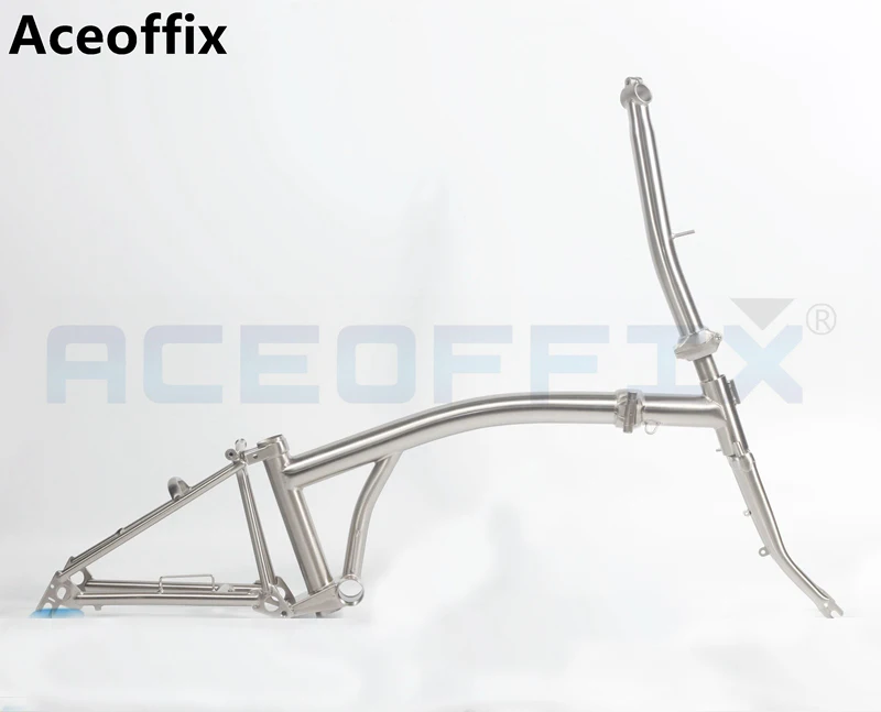 

Aceoffix bike frame for Brompton Bike 2021 Frame 1 Set Silver Nickel Plating Chrome Molybdenum Steel Folding Bike Frame