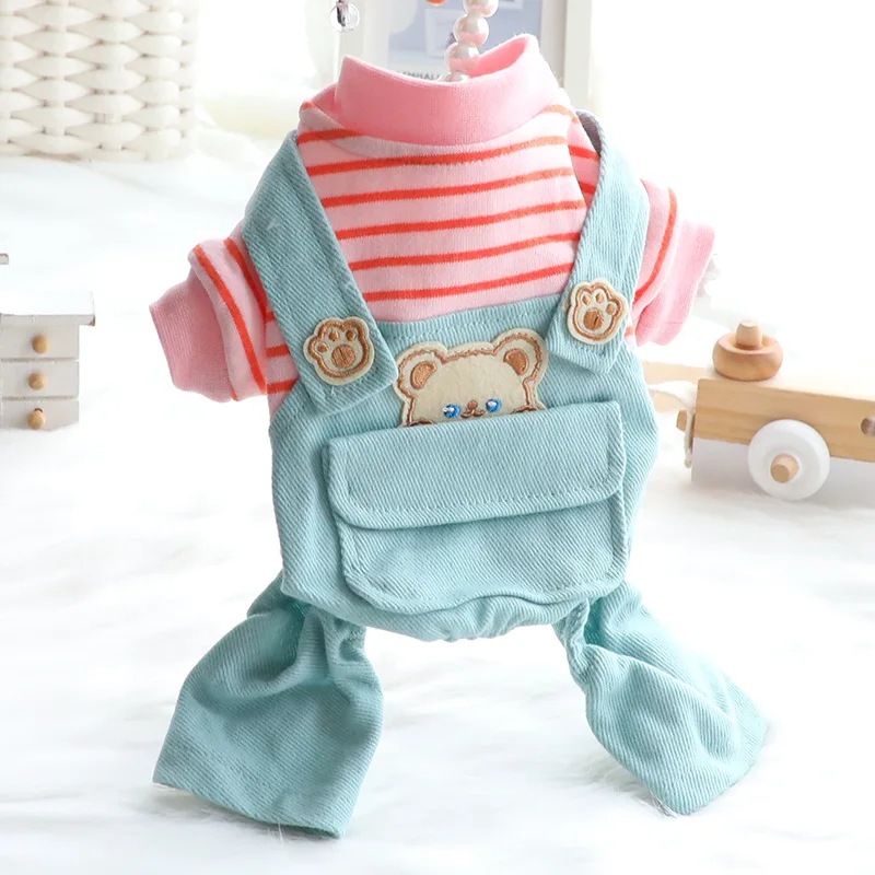 

2021 теплая одежда для домашних животных на осень и зиму, разные цвета, размеры Xs-xl, одежда для собак четыре фута, толстые хлопковые комбинезон...