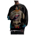 Мужские толстовки в стиле Харадзюку, пуловер с длинным рукавом и принтом в стиле панк, свитера, американская винтажная верхняя одежда, осенний спортивный костюм оверсайз в стиле хип-хоп