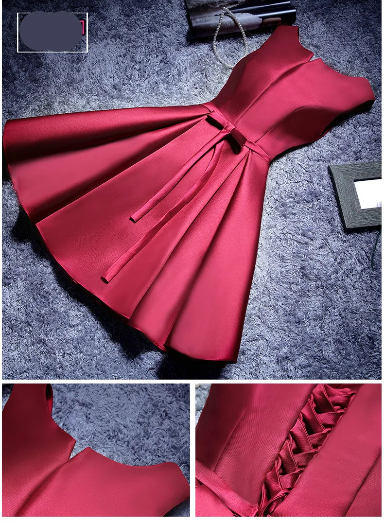 Сладкие воспоминания короткие шампанского саржа сатин выпускное платье невесты гостей свадебные вечерние платья C2324 vestidos