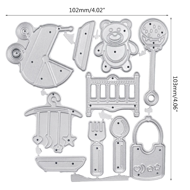 

Children Bear Toy Carbon Steel Cutting Dies DIY Scrapbooking Photo Album Embossing Paper Cards Making Stencil Decorative