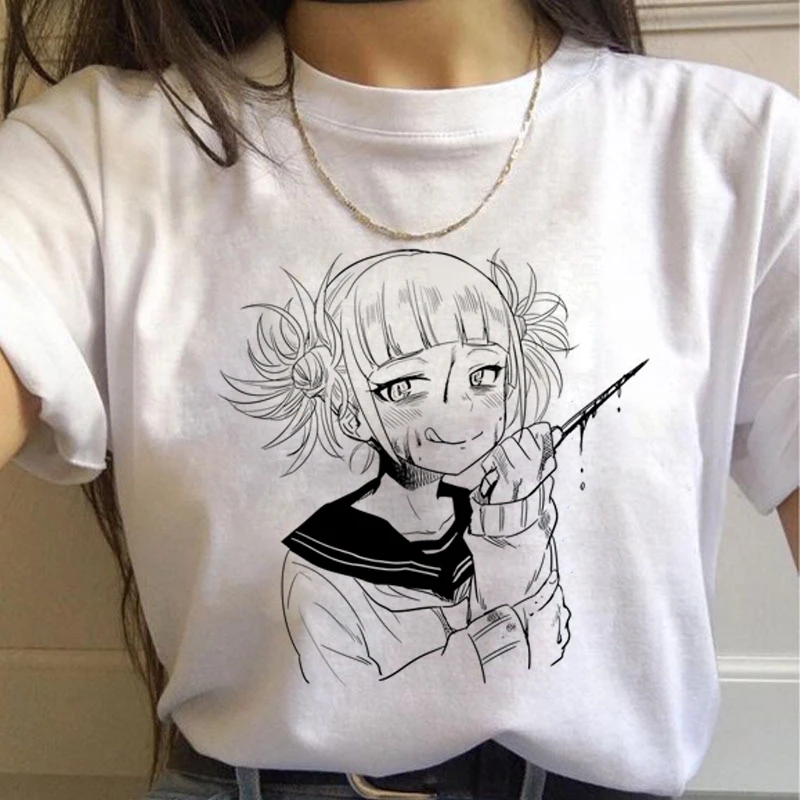 Женская футболка с рисунком Ahegao Харадзюку из аниме Мой герой Academia Senpai хэтай