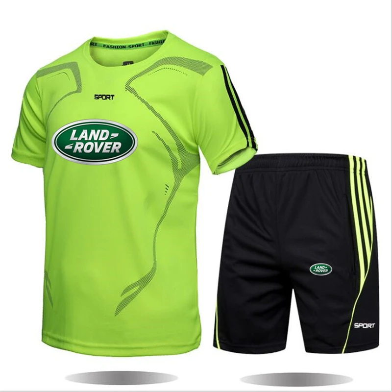 

2021 New Young Breathable Casual Land Rover men Suit Summer Fitness Quick Drying Climbing Sleeve Sport Set Running Spring man