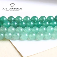hot selling natural green aventurine round loose beads accessories for jewelry making needlework diy necklace earring bracelet
