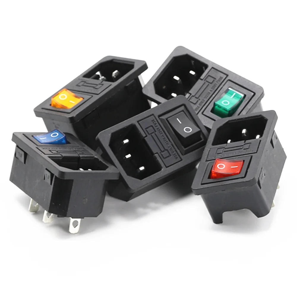 1 шт. 10A 250VAC 3 контактный iec320 C14 входной разъем розетка со светодиодной лампы