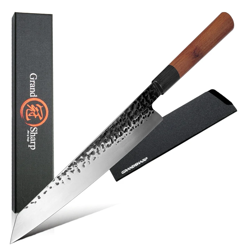 9 5 дюймовый кованый кухонный нож Kiritsuke с лезвием Молотка из нержавеющей стали