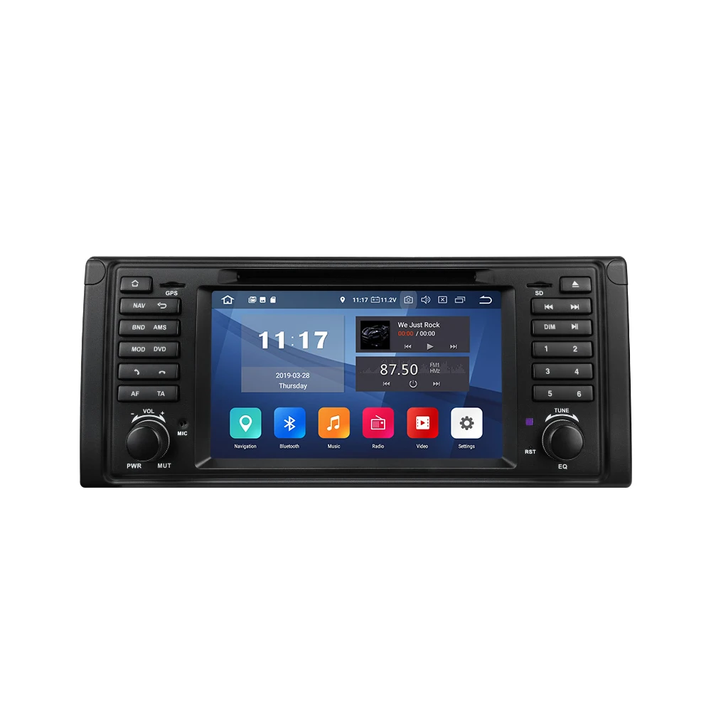 7-дюймовый Android 9 0 Pie OS автомобильный DVD мультимедийный навигатор GPS-радио для BMW 5