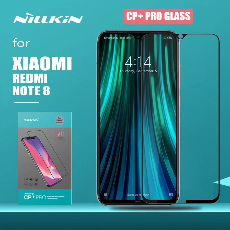 Защитное стекло Nillkin CP + 2.5D Закаленное для Xiaomi Redmi Note 8 | Мобильные телефоны и