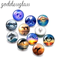 new love animlas cute dolphins couple 10pcs round photo 12mm18mm snap buttons for 12mm18mm snap necklace diy findings jewelry