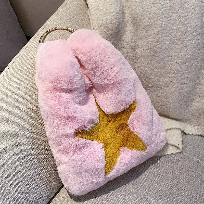 Новинка 2020 Модный зимний женский портфель из меха кролика Рекс сумка женская