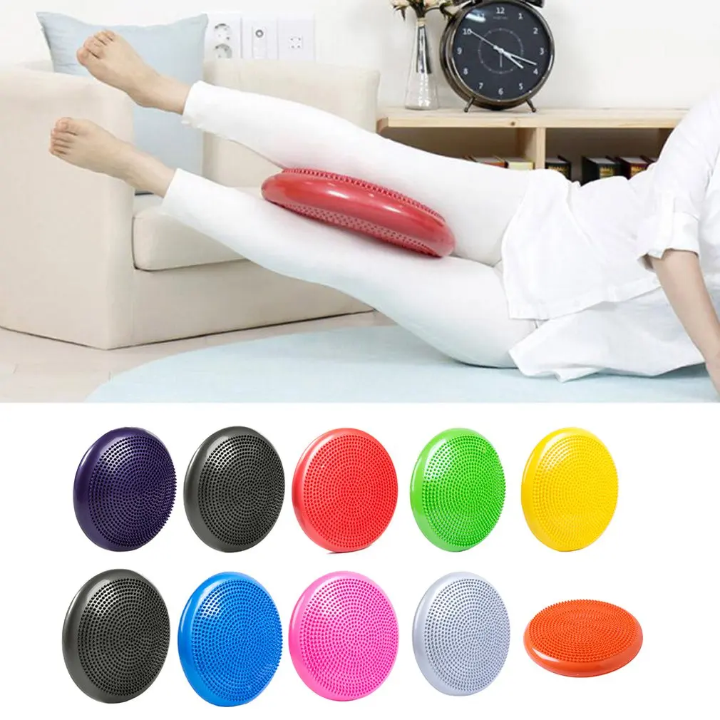 

33cm Durable Inflatable Yoga Massage Ball Pad Universal Sports Gym Fitness Yoga Wobble Stability Balance Disc Cushion Free Pump