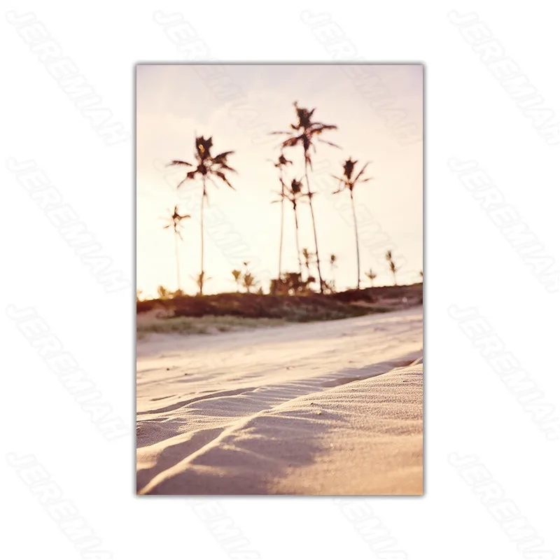 

Coastal Sunrise Natural Landscape Poster Nordic Style Wall Waterproof Ink Canvas Print Painting Modern Home Decor Picture