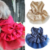 hot sales%ef%bc%81%ef%bc%81%ef%bc%81new arrival pet dog puppy bow gauze dress skirt cat sequin princess clothes apparel wholesale dropshipping