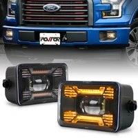upgrade led fog lights assembly kit led bumper lamps with amber turn signal 1 pair for usa version 2015 2016 ford f150