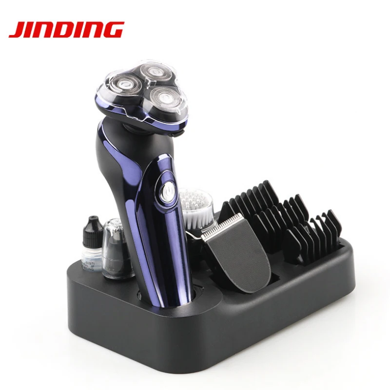 

Jinding new men's electric shaver multifunctional hair clipper body wash razor lithium battery four in one barbeador eletrico