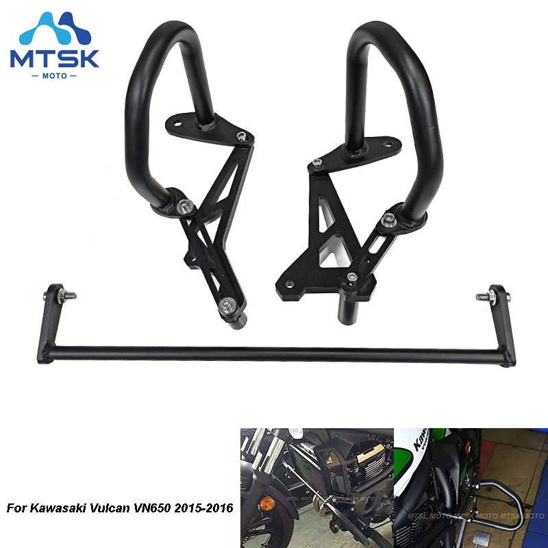 Мотоцикл черный двигатель шоссе Крушение Бар защита бампер для 2015 2016 Kawasaki Vulcan VN
