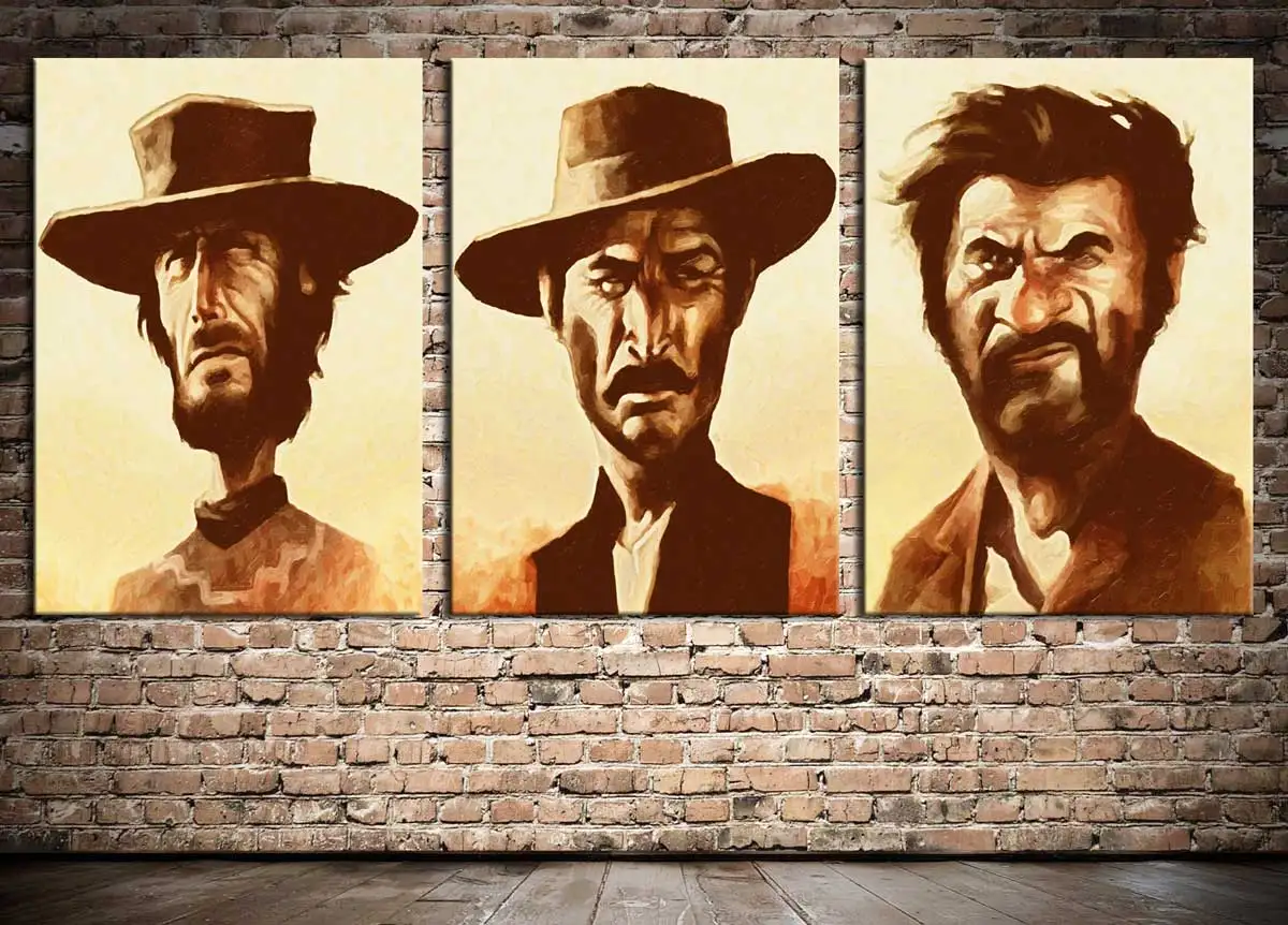 

Good Bad and Ugly Home Decor Wall Art Canvas Print 3pdkm-k37 -3 Pieces 50x70cm