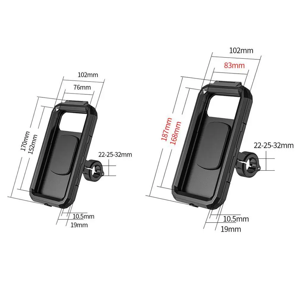 

Motorcycle Waterproof Box Mobile Phone Holder Can Be Adjusted Riding Mobile Phone Waterproof Mount