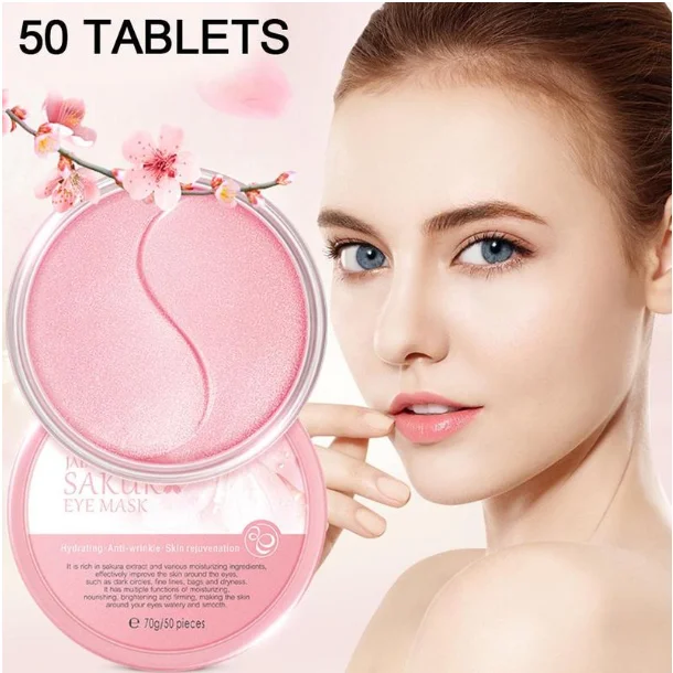 

LAIKOU 50pcs Sakura Moisturizing Eye Patches Anti-Aging Wrinkle Remove Dark Circles Beauty Patches For Eye Skin Care