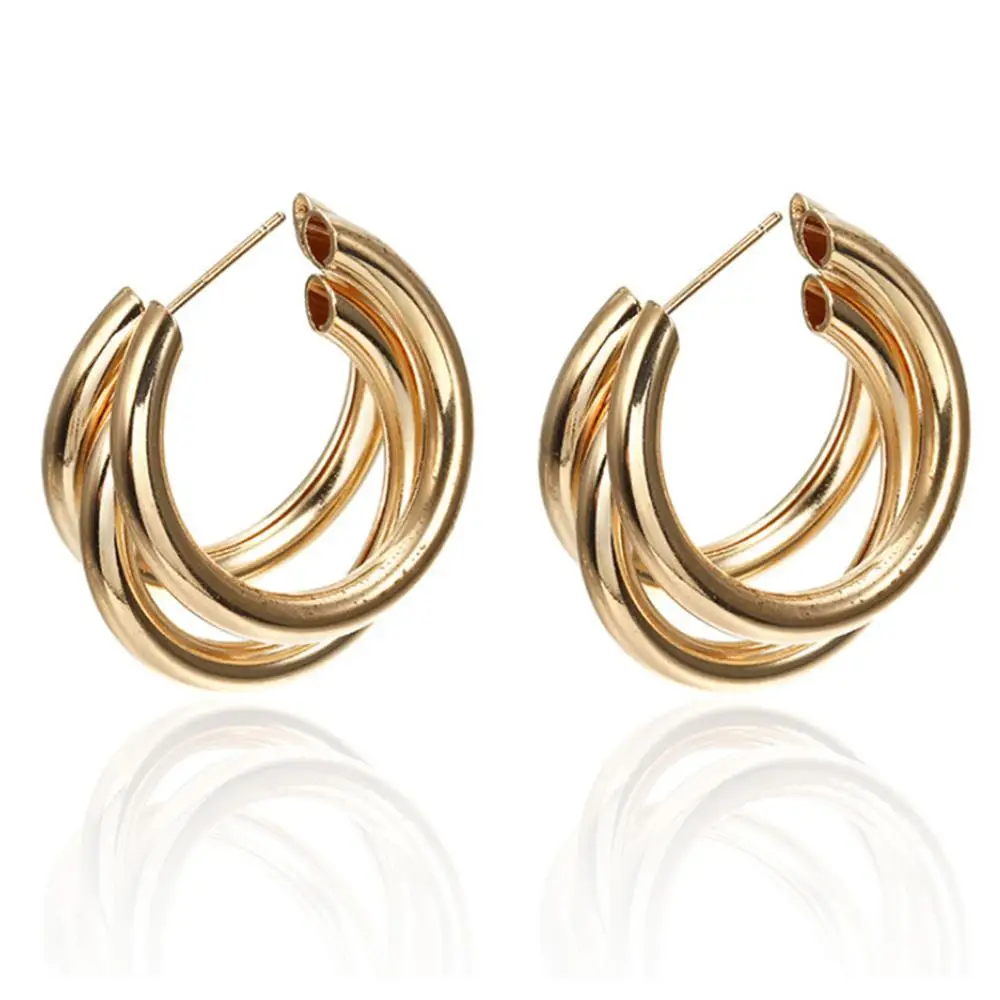 Круглые серьги клипсы для пирсинга 1 пара|Серьги-кольца| |