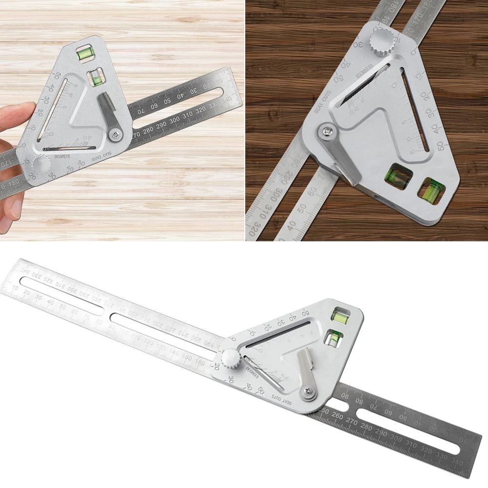 DIY Нержавеющая сталь металлическая линейка оборудования угол сферическим