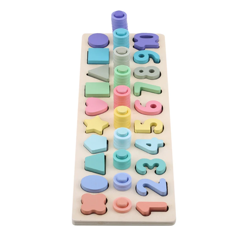 

Подарок мальчику девочке детский деревянный 3D буквенно-цифровой пазл Детские Красочные буквенно-цифровые геометрические развивающие игру...