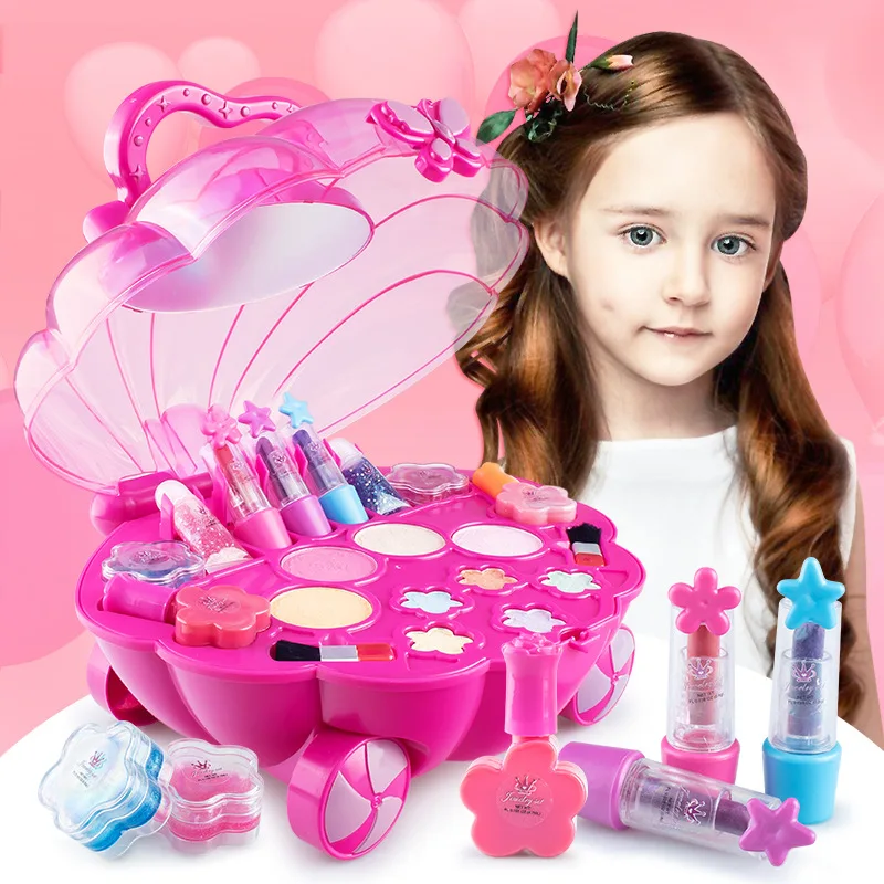 Девочка Макияж игрушка принцесса макияж Чехол костюм чехол тени для век Румяна