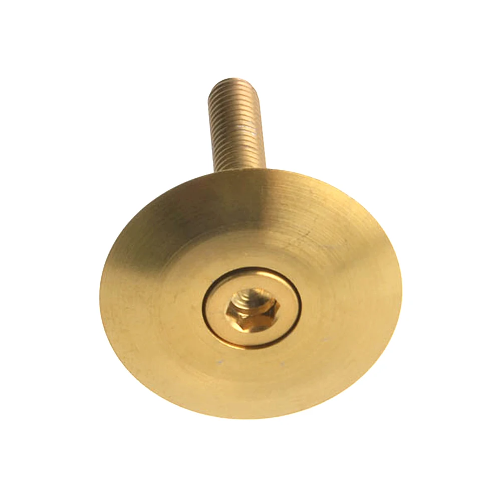 Золотой Wanyifa 1 1/" титана гарнитура верхняя крышка с болтом M6x35mm - Цвет: Золотой