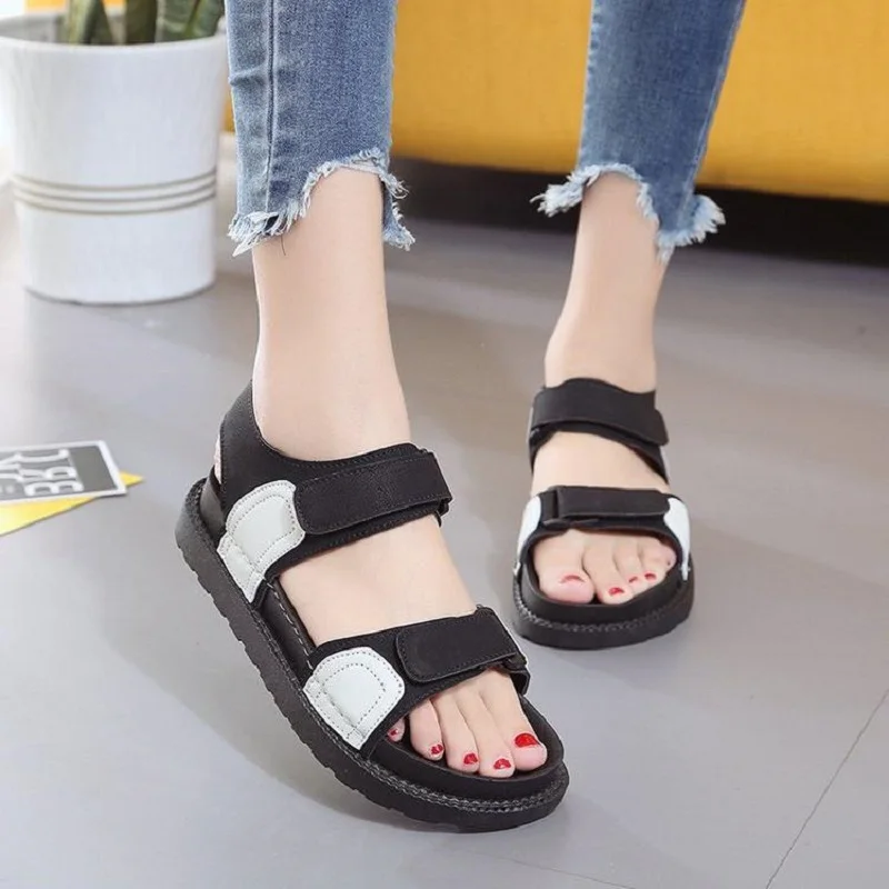 Children's ladies sandals summer new buckle round head fish mouth junior high school students female | Обувь