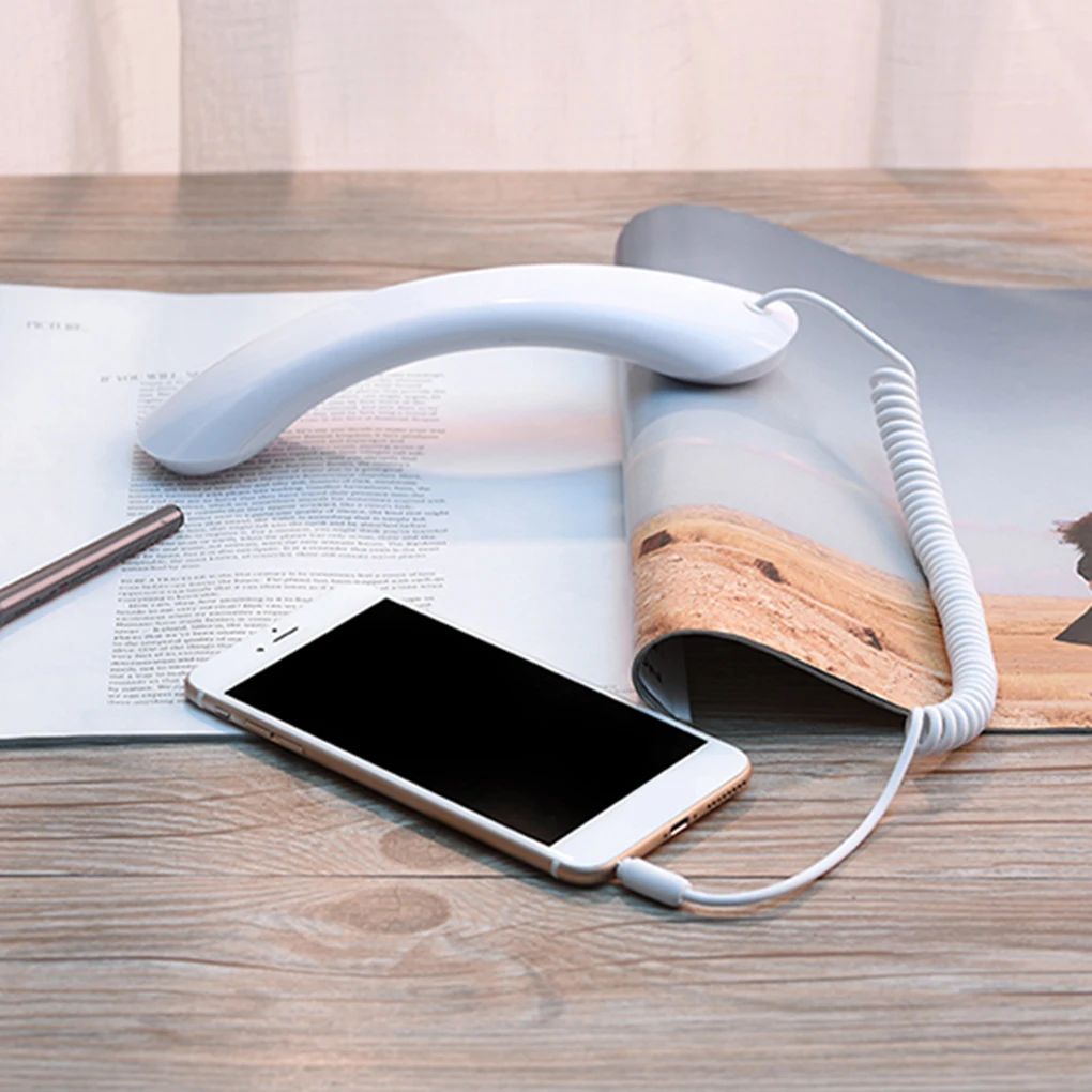 Universal Retro Phone Receiver Handset Smartphone Call Headset 3.5mm Landline Telephone Microphone