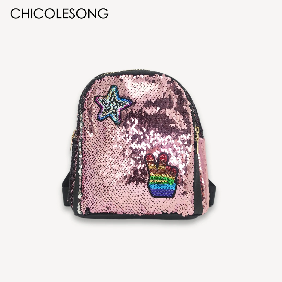 

Kawaii Mini Backpacks for Women Female 2021 New Summer Kids School PU Stars Victory Designer Pink Holographic Bags Free Shipping
