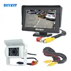 DIYKIT 4,3 дюймов автомобильный монитор заднего вида Водонепроницаемая камера заднего вида Система помощи при парковке для грузовиков