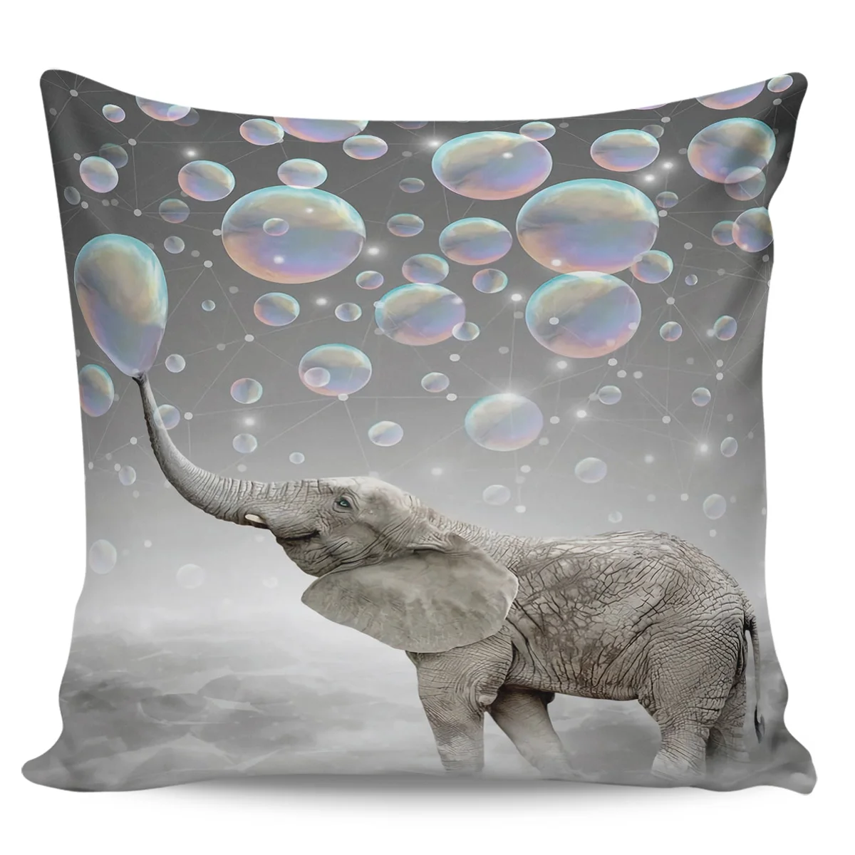Декоративный домашний чехол для подушки в виде слона пузыря кровати офиса
