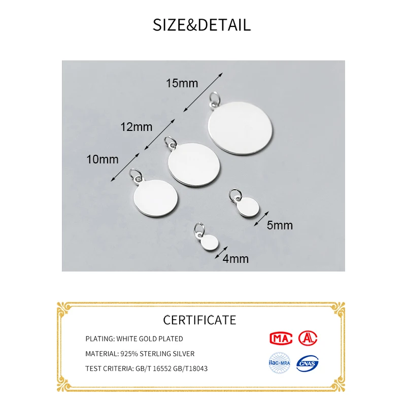 MEETSOFT романтический 2 шт./лот Стерлинговое Серебро 925 пробы глоссарий круглые