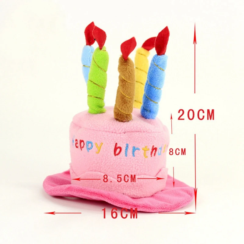 Домашние головные уборы для собак шапки ко дню рождения кошки собаки с тортом