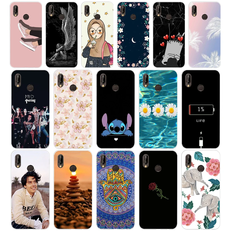 Чехол J Huawei P20Lite 5 84 дюймов P20 Lite Мягкий Резиновый ТПУ силиконовый чехол для задней