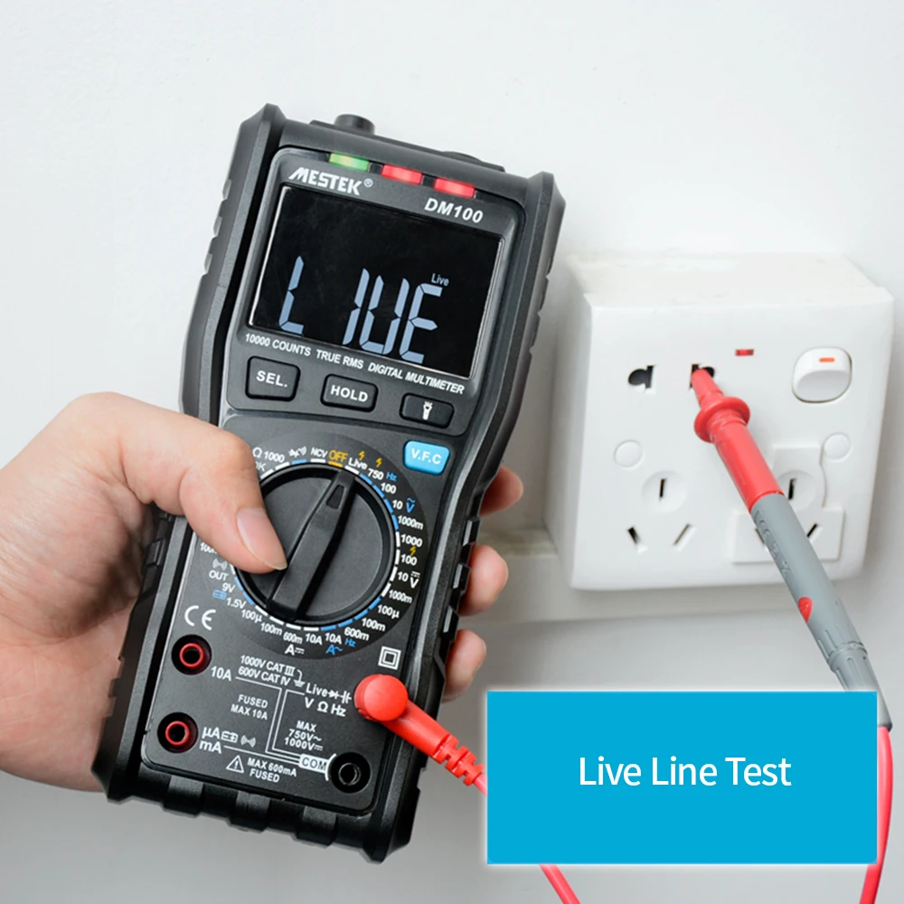 MESTEK 10000 отсчетов True RMS Многофункциональный цифровой мультиметр Измерение