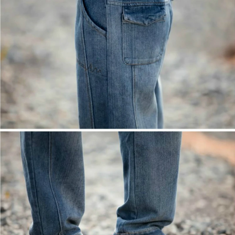 

Female Wide Leg Pants Trousers Vaqueros Mujer Plus Size Jeans For Women Bleached Blue Mid Waist Loose Denim Mon Jeans