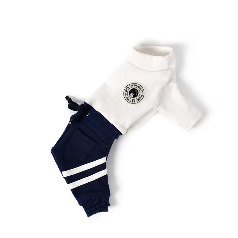 

New style pet clothes autumn and winter Plush high collar bottom coat