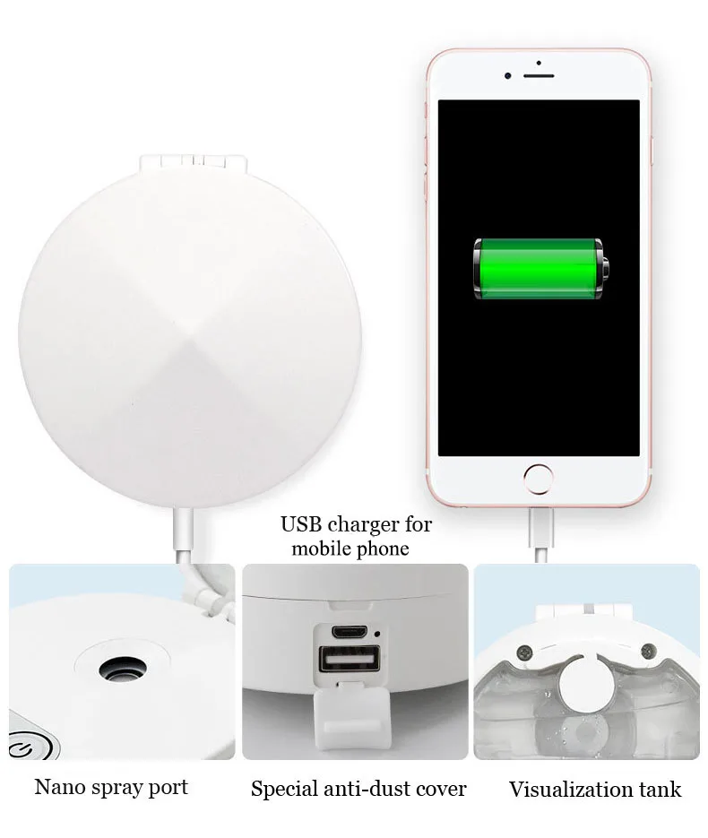 Карманное зеркало для макияжа со светодиодной подсветкой | Красота и здоровье