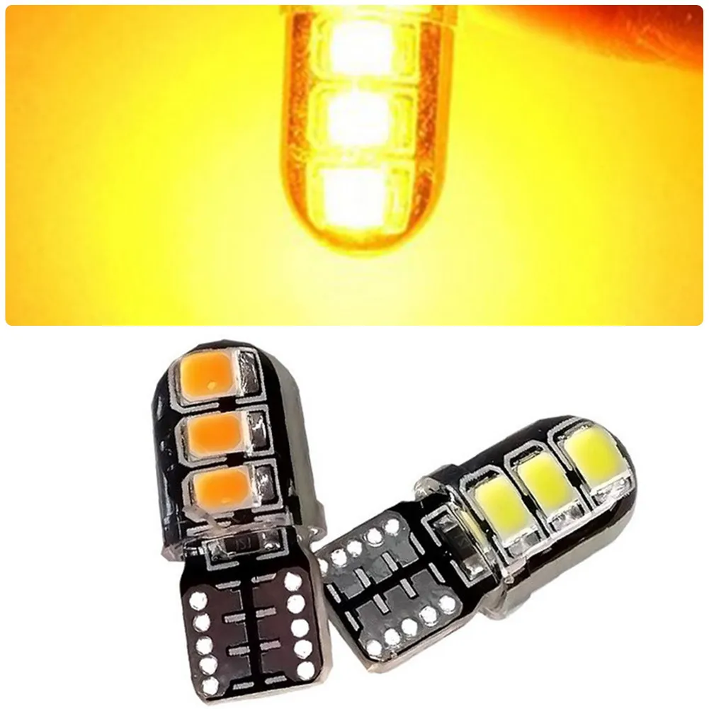 

10pcs T10 2835 6SMD Silicone Width Display Lamp License Plate Lamp Reading Lamp Width Lamp Crystal Reading Lamp Round Ceiling