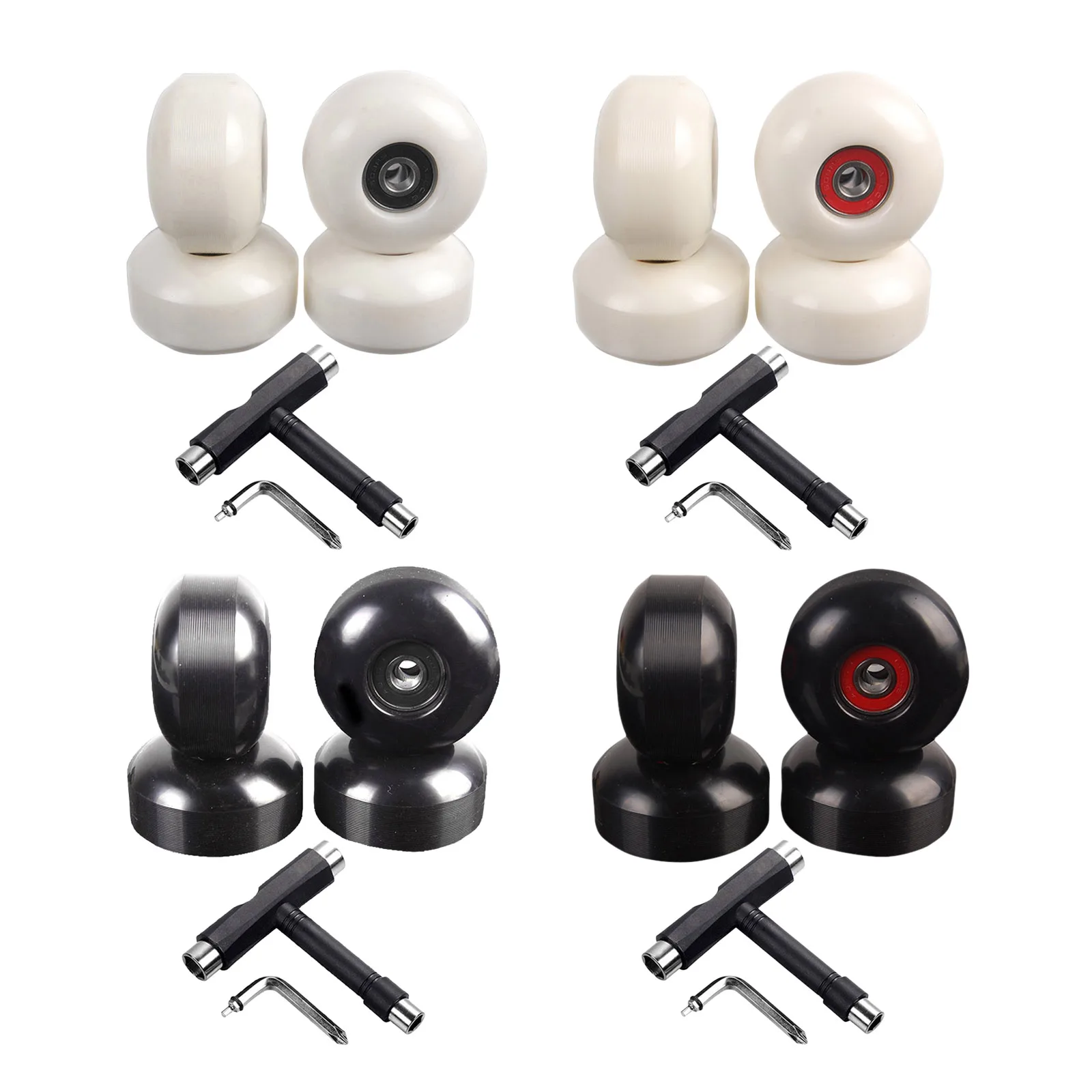 

4PCS 95A Skateboard Wheels, Street Skateboard Wheel with ABEC 9 Bearings, Anti-Slip Longboard Cruiser Wheels for Street, Park