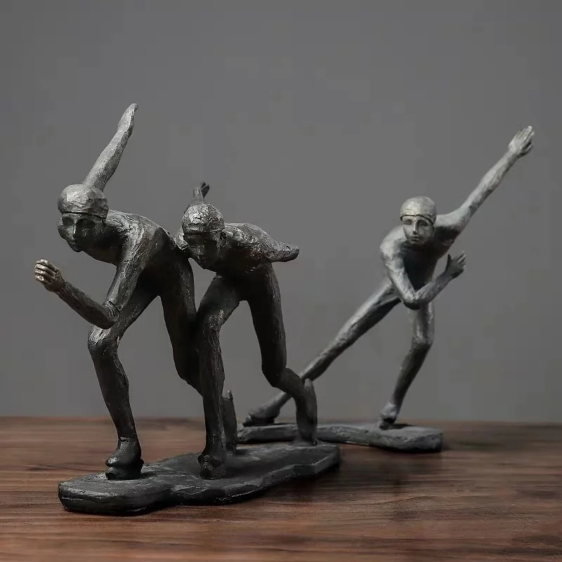 

[HHT] American Retro Creative Skater Character Statue Decoration Home Living Room Room Decoration Crafts Furnishings