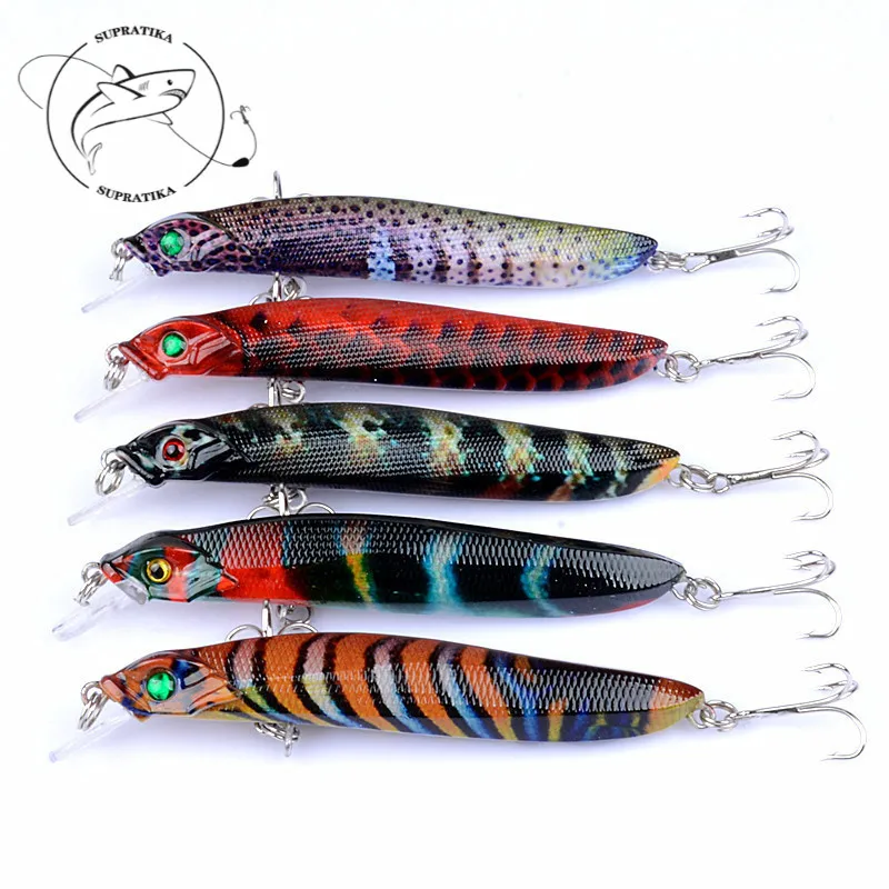 

5Pcs/Lot 10cm/7.2g Topwater Minnow Fishing Lures Wobbler Crankbaits Artificial Hard Baits For Bass Fishing Tackle With 4# Hooks